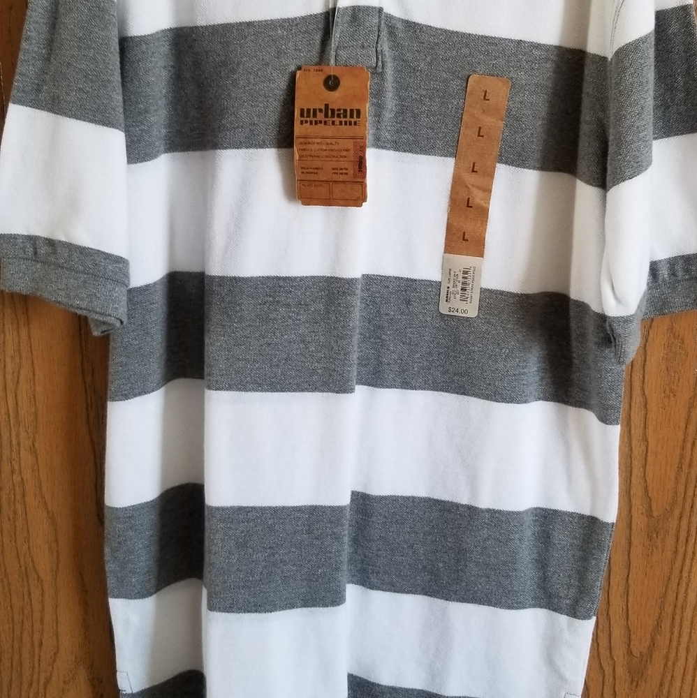 NWT Boys striped polo